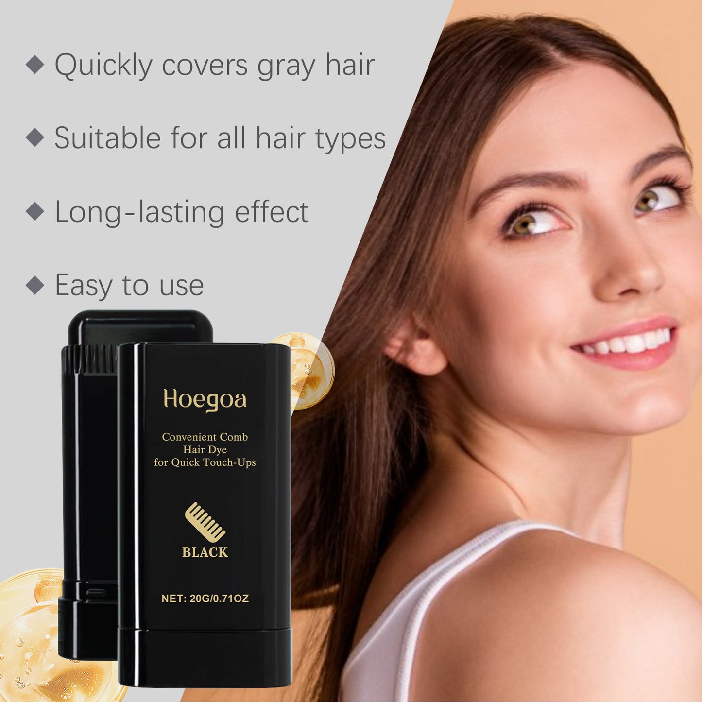 Hoegoa Hair Hair Hair Color Temporary Hair Hair Stick Is A Naturally Gentle And Non-irritating Pigmentation Hairdresser